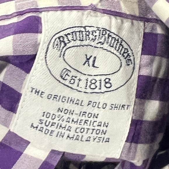 Brooks Brothers Button Down Purple Dress Shirt Long Sleeve - Picture 5 of 5